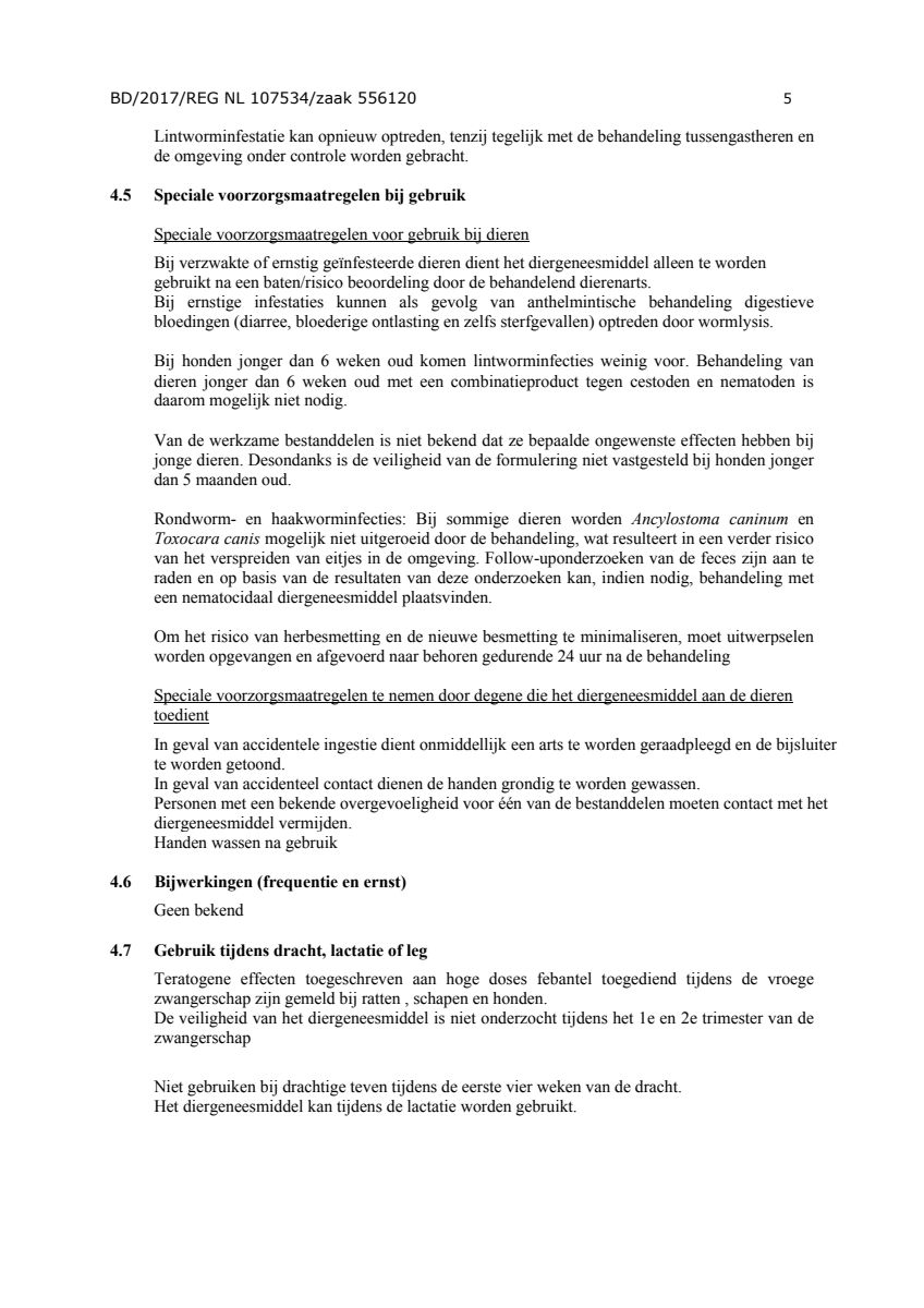 Wormtabletten all-in-one Honden vanaf 2.5KG afbeelding van document #5, leaflet