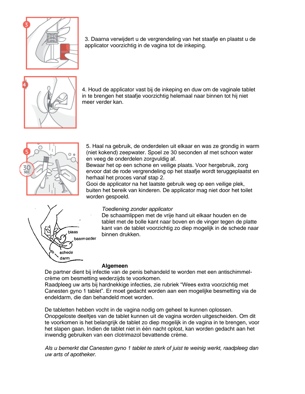 Canesten Gyno 1 Tablet - 1 daagse behandeling afbeelding van document #4, leaflet