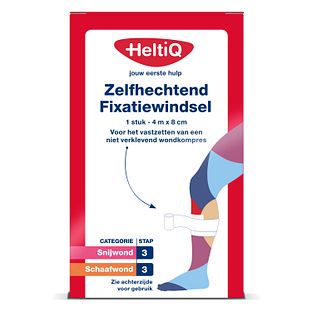 HeltiQ Zelfhechtend Fixatiewindsel 4mx8cm 1ST