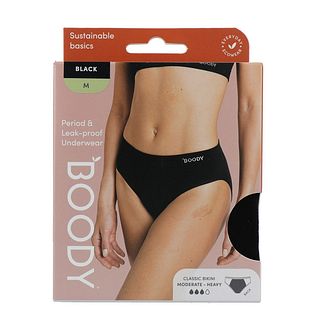 Boody Menstruatieondergoed Bikinislip Zwart Normaal/Hevig Maat M 1ST