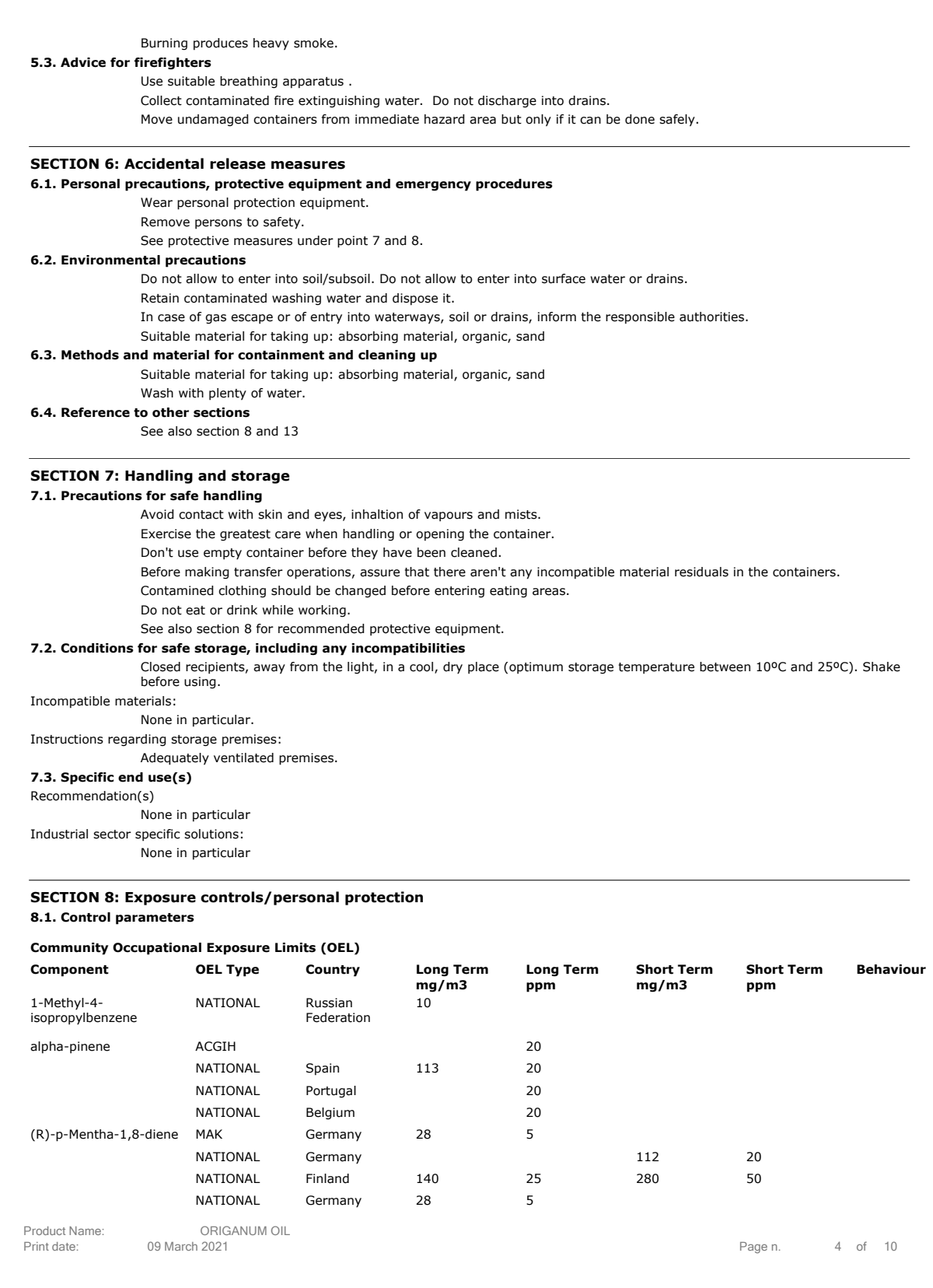 Essentiële Olie Oregano afbeelding van document #4, label