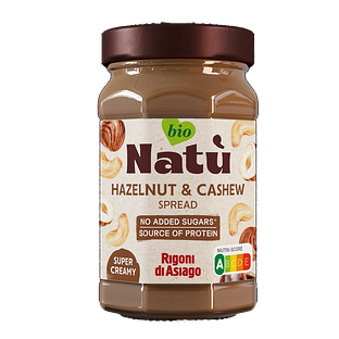 Natù Hazelnut & Cashew Spread No Added Sugars 220GR Natù Hazelnut & Cashew Spread No Added Sugars 220GR