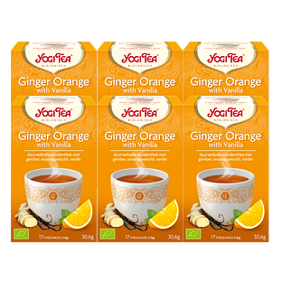 Yogi Tea Ginger Orange With Vanilla Voordeelverpakking 6x17ST Yogi Tea Ginger Orange With Vanilla Voordeelverpakking 6x17ST