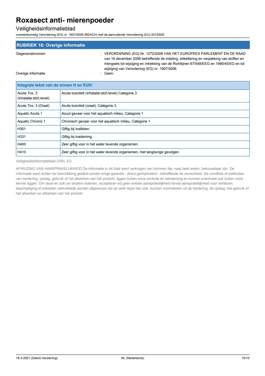 Anti Mieren Poeder afbeelding van document #10, extra_info