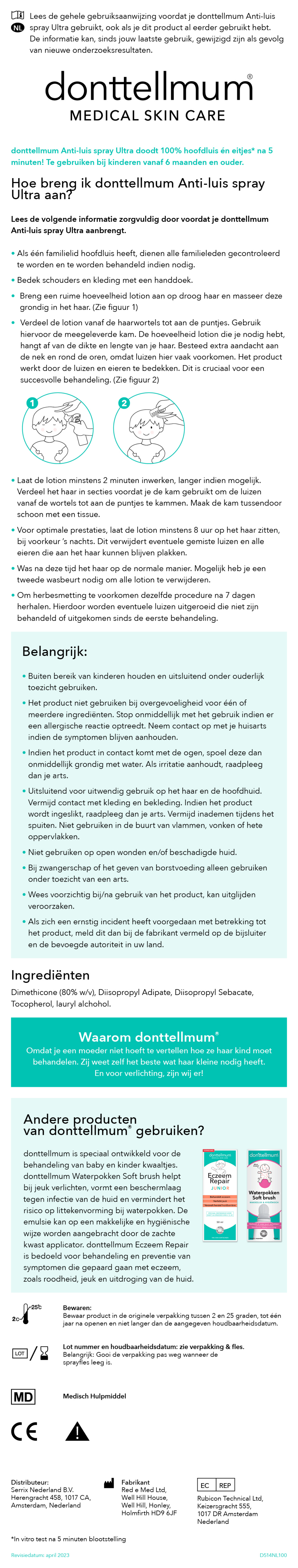 Anti-Luis Spray Ultra afbeelding van document #1, instructions