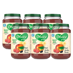 Olvarit 8m+ Appel Aardbei Banaan 200GR Olvarit 8m+ Appel Aardbei Banaan 200GR