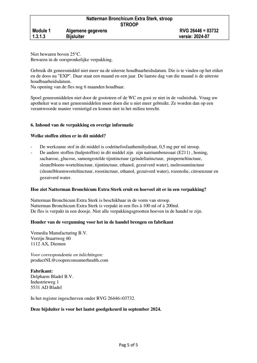 Bronchicum Extra Sterk afbeelding van document #5, leaflet