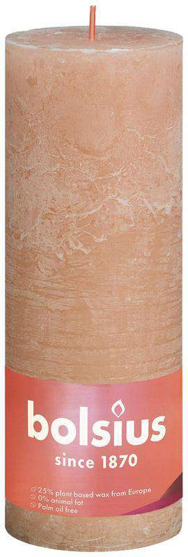 Bolsius Rustiek Stompkaars Misty Pink 190/68 afbeelding 1