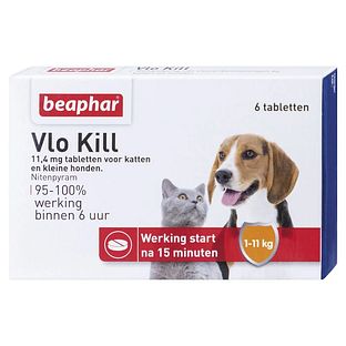 Beaphar Vlo Kill Katten en Kleine Honden 6ST