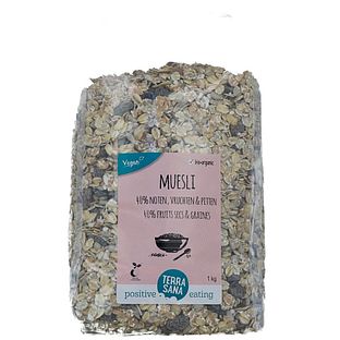 TerraSana Muesli 40% Noten, Vruchten & Zaden 1KG