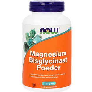 NOW Magnesium Bisglycinaat Poeder 227GR