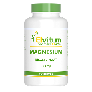 Elvitum Magnesium Bisglycinaat 130mg Tabletten 90TB