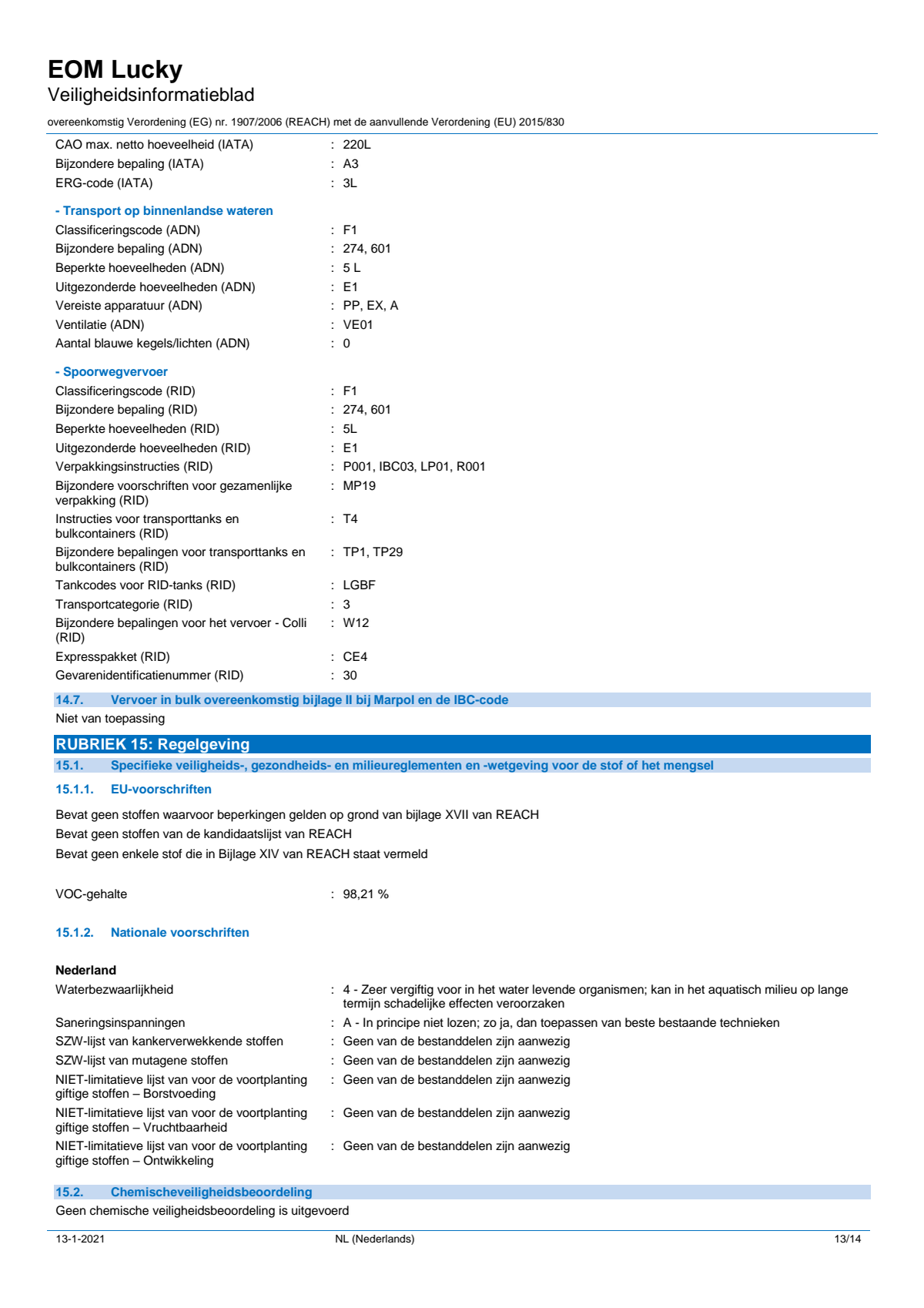 Essentiële Olie Lucky afbeelding van document #13, label