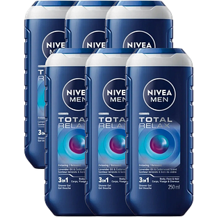 Nivea Men Total Relax 3-In-1 Shower Gel Multiverpakking 6x250ML