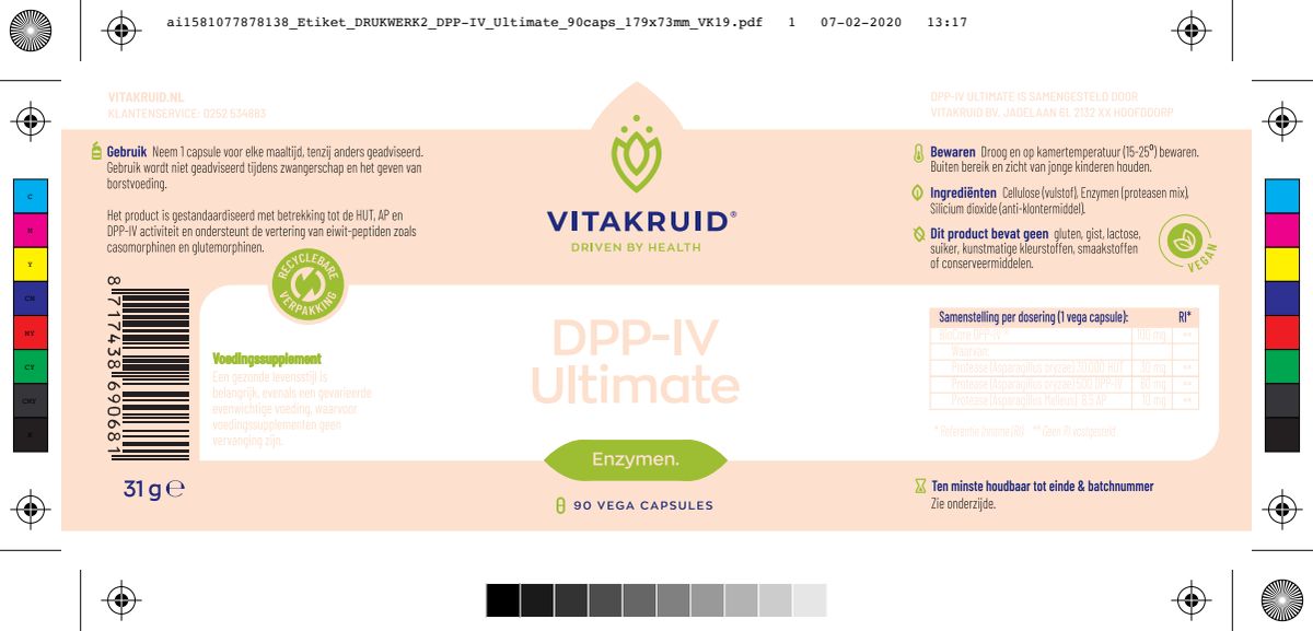 DPP-IV Ultimate BioCore® Optimum Complete Enzymen afbeelding van document #1, label