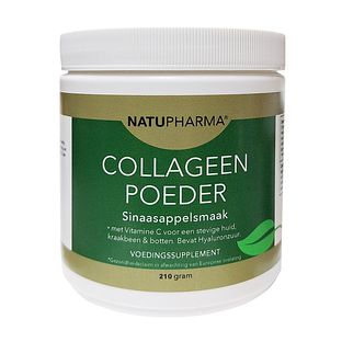 Natupharma Collageen Poeder Sinaasappelsmaak Poeder 210GR Natupharma Collageen Poeder Sinaasappelsmaak Poeder 210GR