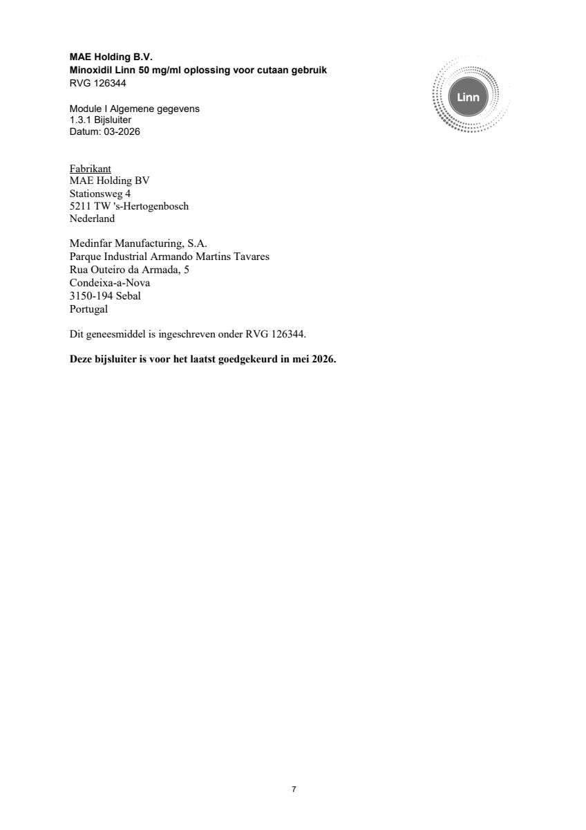 Minoxidil Linn 50 mg/ml oplossing afbeelding van document #7, leaflet