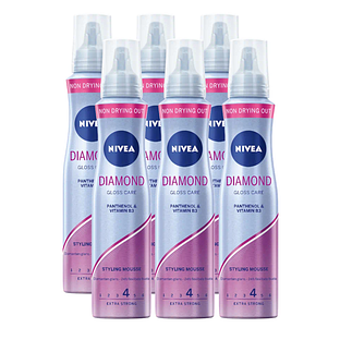 Nivea Diamond Gloss Care Styling Mousse Voordeelverpakking 6x150ML