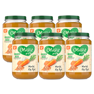 Olvarit 6m+ Wortel Kip Rijst 200GR