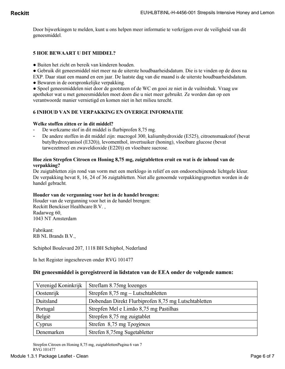 Citroen & Honing Zuigtabletten afbeelding van document #6, leaflet