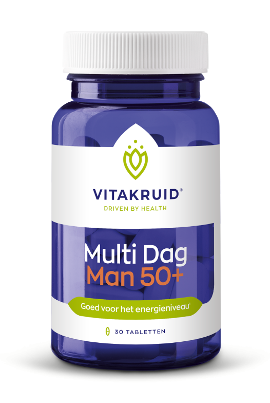 Vitakruid Multi Dag Man 50+ 100% Vegan Tabletten 30TB