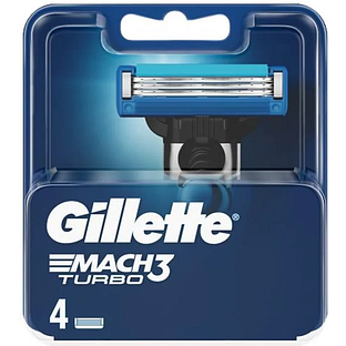 Gillette Mach3 Turbo Scheermesjes 4ST Gillette Mach3 Turbo Scheermesjes 4ST