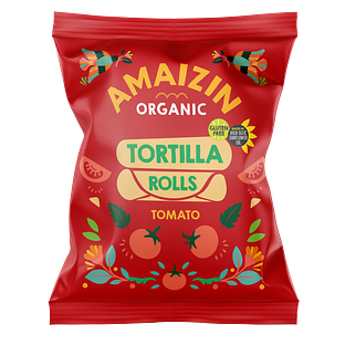 Amaizin Organic Tortilla Rolls Tomato 100GR