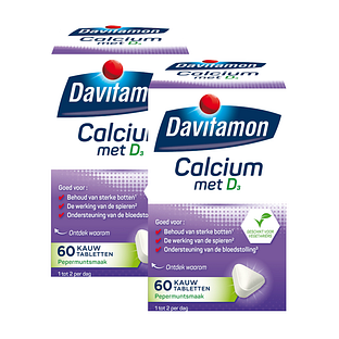 Davitamon Calcium Met Vitamine D Kauwtabletten 2x60KTB