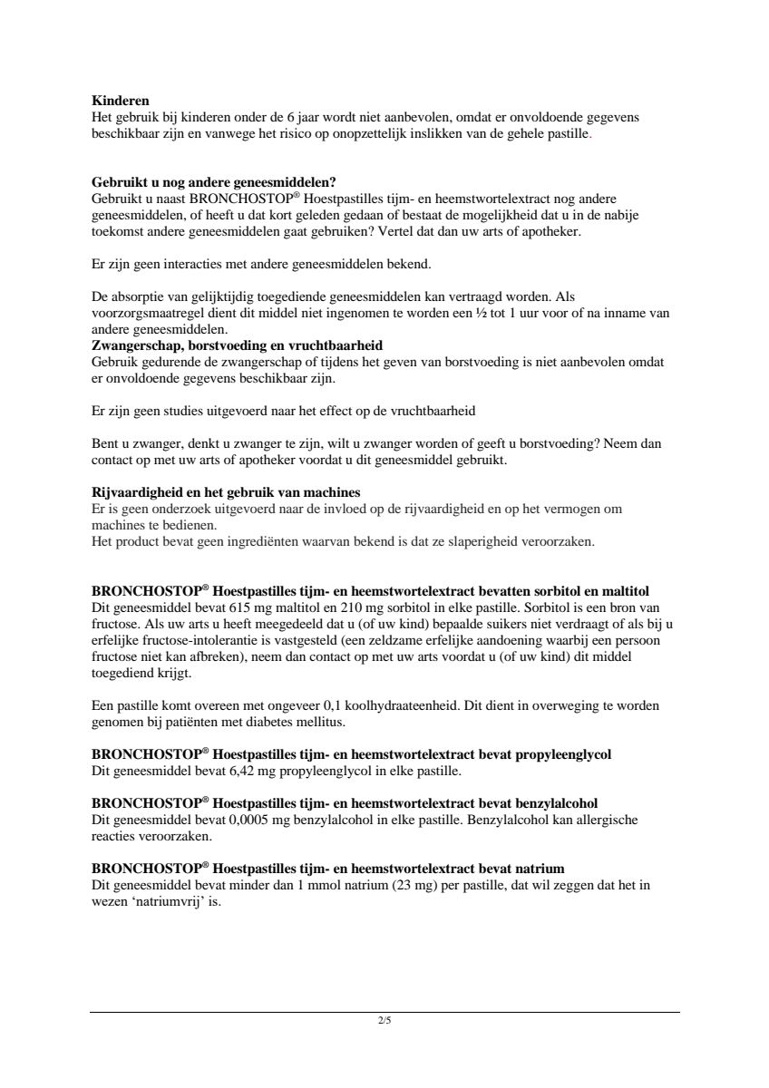 Hoestpastilles afbeelding van document #2, leaflet