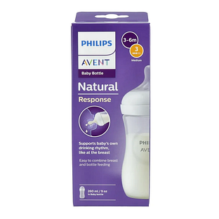 Avent Natural Response Babyfles 3-6 Maanden 260ml 1ST