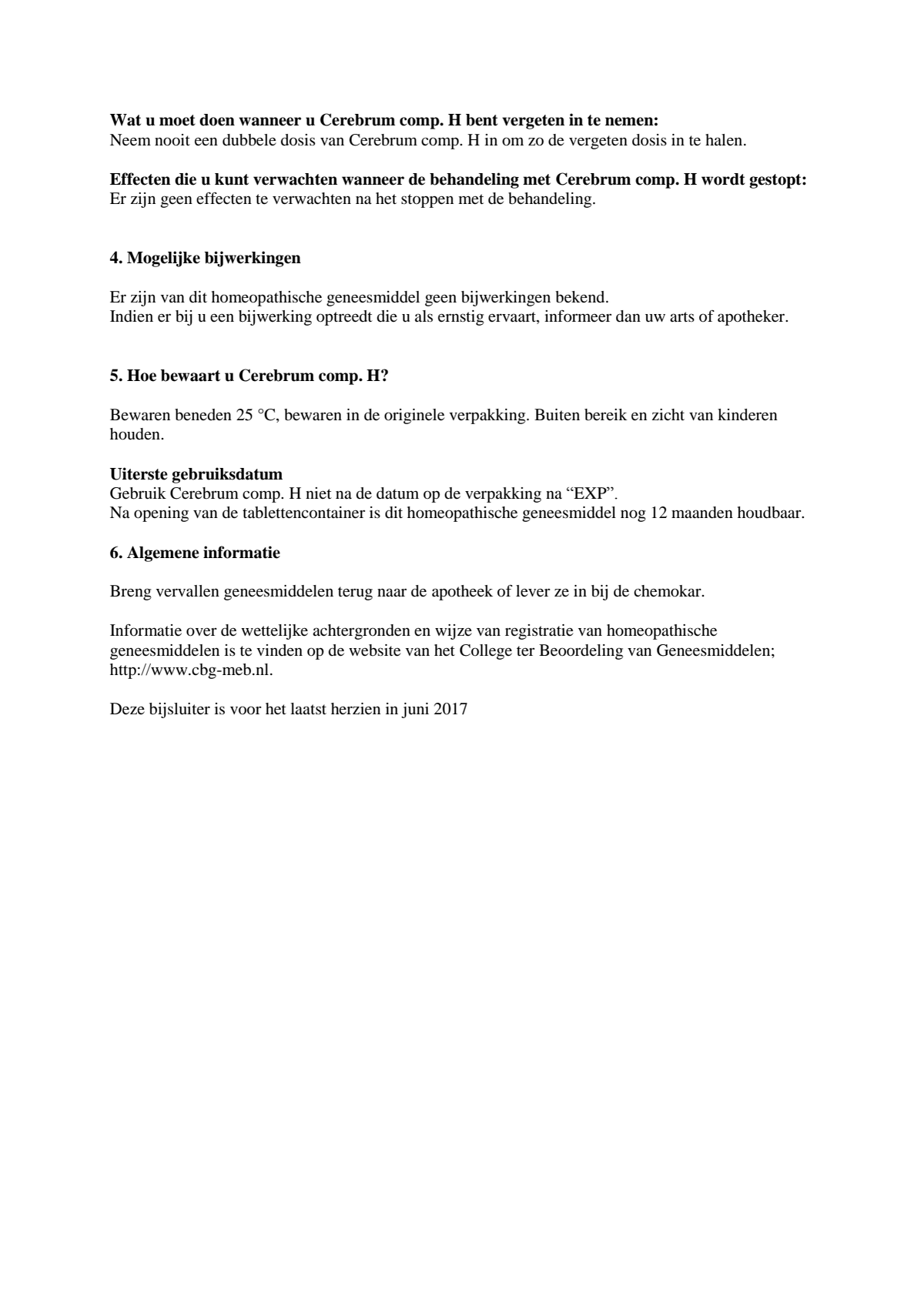 Cerebrum Compositum H Tabletten afbeelding van document #3, leaflet
