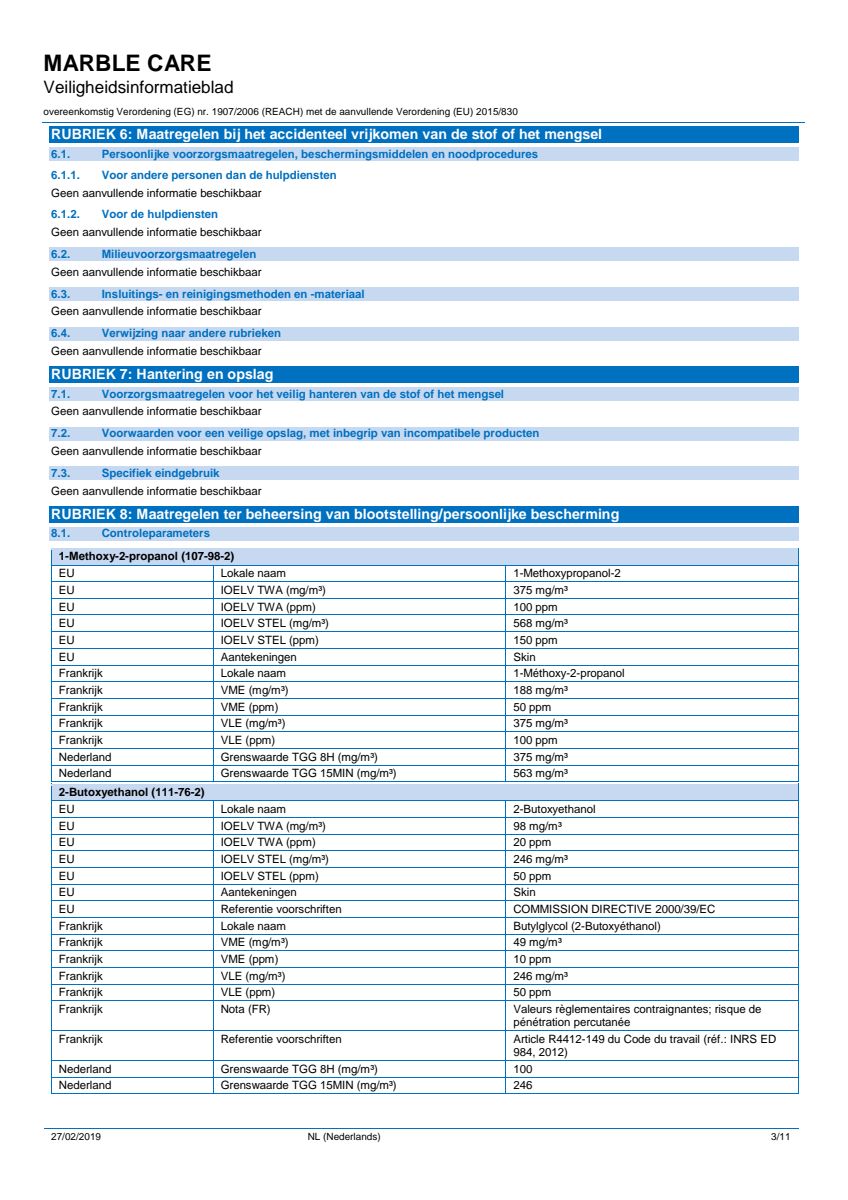Marble Care Marmer Reiniger afbeelding van document #3, info_folder