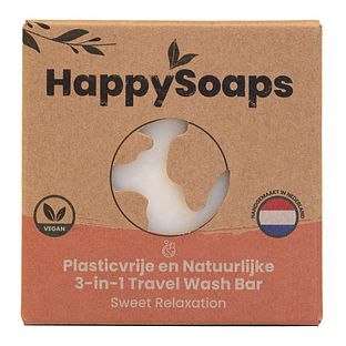 HappySoaps 3-In-1 Travel Wash Bar – Sweet Relaxation 40GR