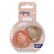 Difrax LOVI Prime Pacifier 6-18 Months - Granola/Orange 2ST