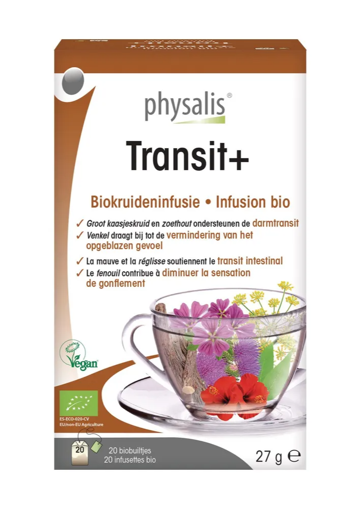 Physalis Transit+ Biokruideninfusie Zakjes 20ZK