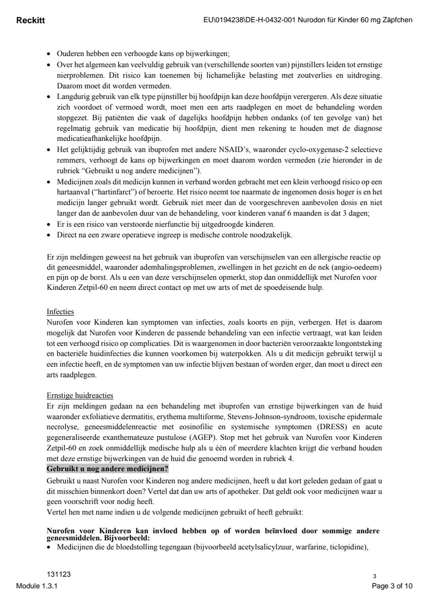 voor Kinderen Zetpil 60mg afbeelding van document #3, leaflet