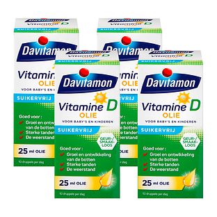 Davitamon Vitamine D Olie Multiverpakking 4x25ML Davitamon Vitamine D Olie Multiverpakking 4x25ML
