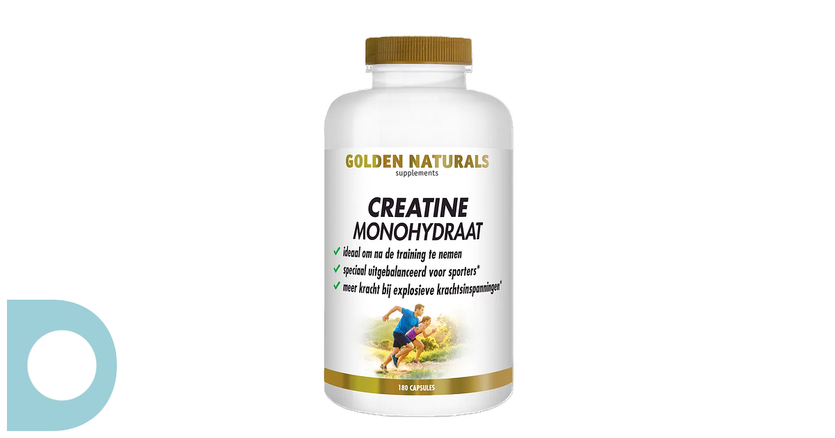 Golden Naturals Creatine Monohydraat 180 capsules
