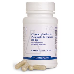 Biotics Chroom Picolinaat 200mcg Capsules 100CP Biotics Chroom Picolinaat 200mcg Capsules 100CP