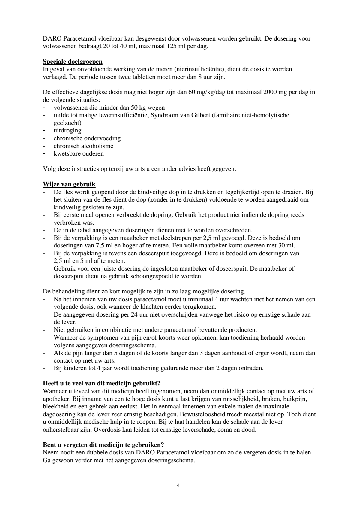 Vloeibare Paracetamol afbeelding van document #4, leaflet