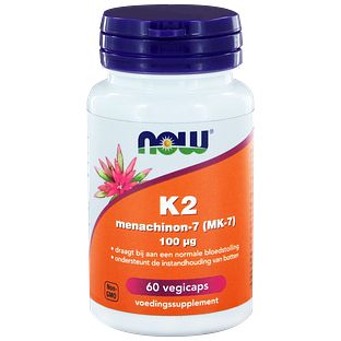NOW Vitamine K2 Menachinon 7 100mcg Vegicaps 60CP