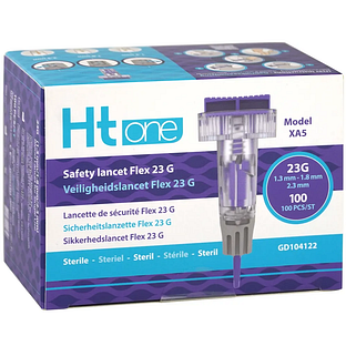 Ht One Veiligheidslancet Flex 23G 100ST Ht One Veiligheidslancet Flex 23G 100ST