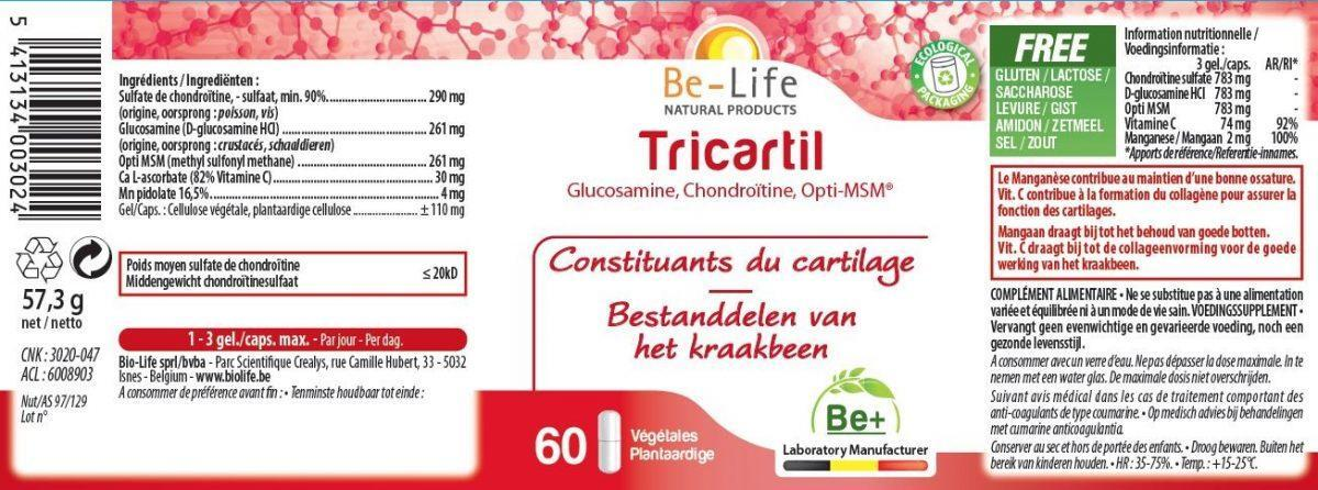 Tricartil Capsules afbeelding van document #1, label