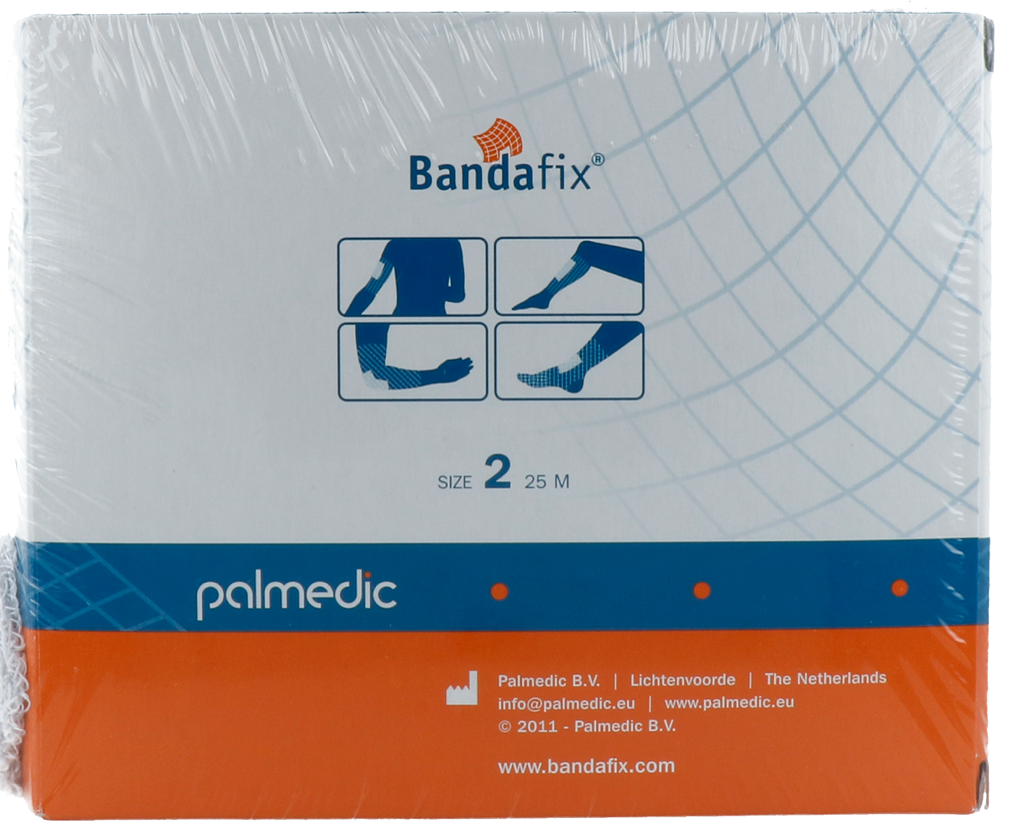 Bandafix Elastisch Netverband Katoen Bovenarm/Elleboog/Onderbeen/Voet (25m) afbeelding