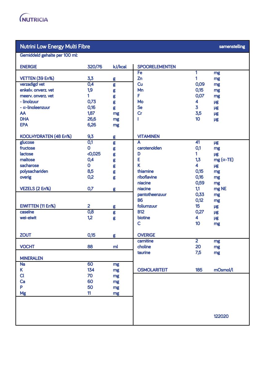 Nutrini Low Energy Multi Fibre afbeelding van document #1, info_folder