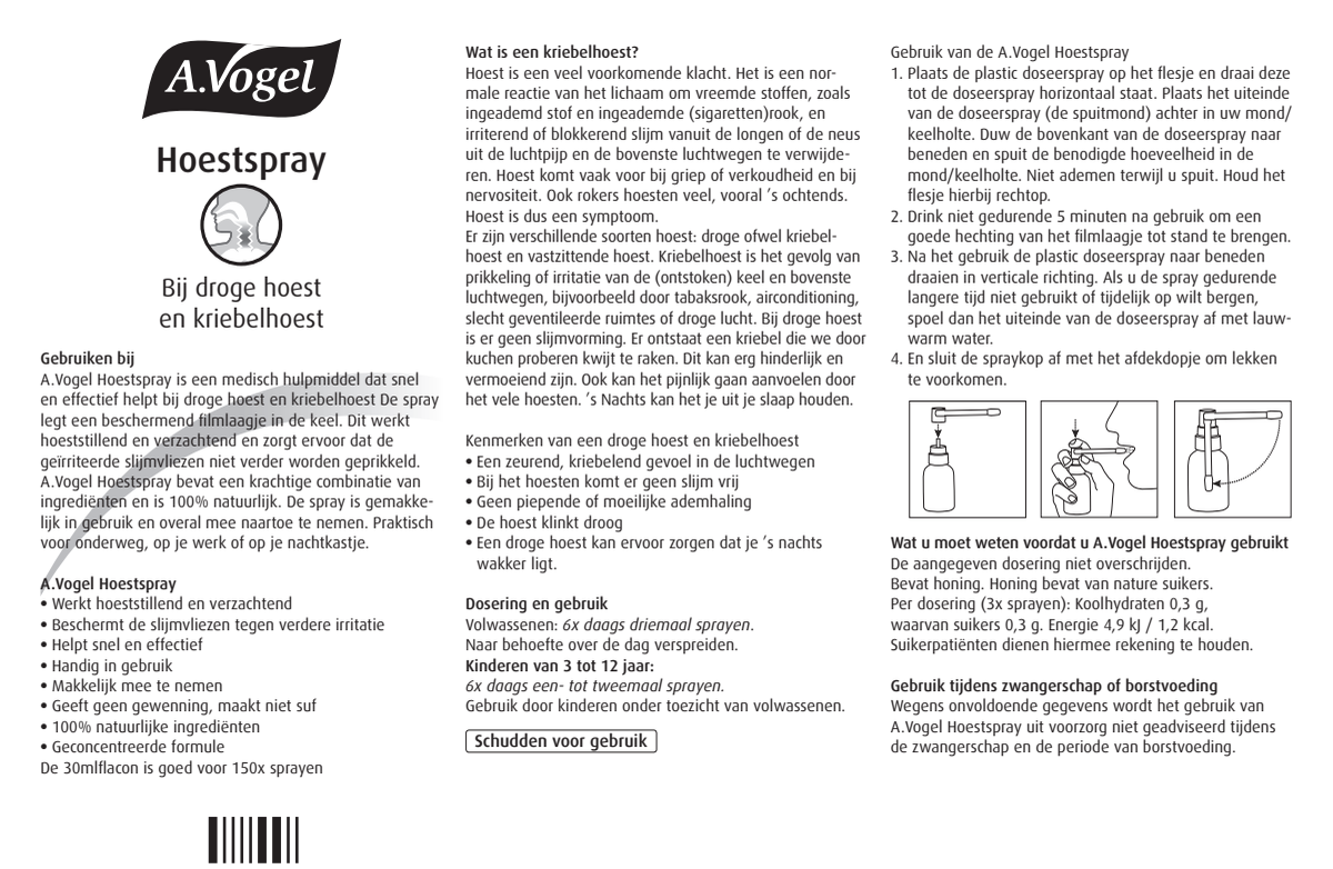 Keelspray 30ML + Spray Kriebel in de Keel 30ML Combiverpakking afbeelding van document #1, instructions