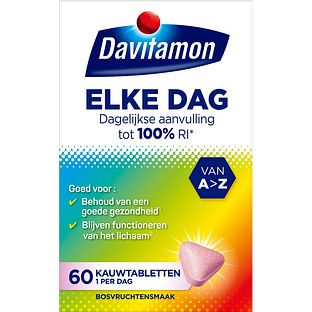 Davitamon Elke Dag Kauwtabletten 60KTB Davitamon Elke Dag Kauwtabletten 60KTB