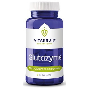 Vitakruid Glutazyme oa Spijsverteringsenzymen en L-Glutamine Tabletten 90TB
