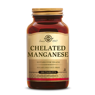 Solgar Chelated Manganese (Mangaan) Tabletten 100TB Solgar Chelated Manganese (Mangaan) Tabletten 100TB