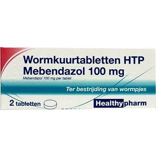 Healthypharm Wormkuurtabletten HTP Mebendazol 100mg 2TB